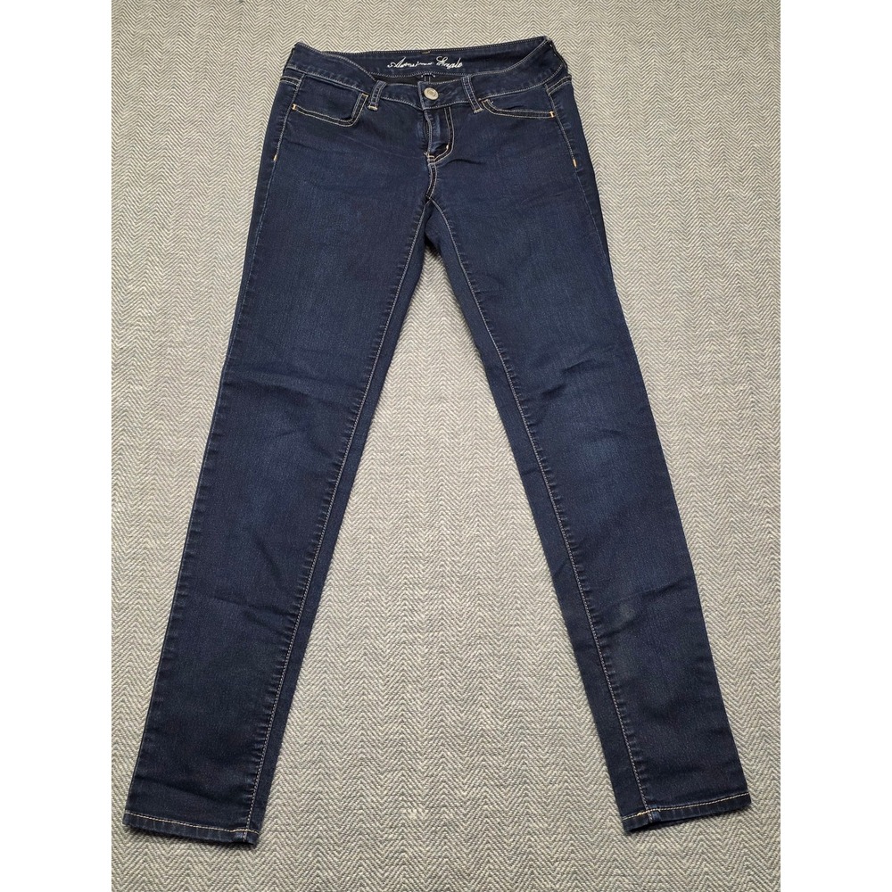 American Eagle Womens Size 2 Regular Dark Wash Stretch Jeggings Skinny Jeans